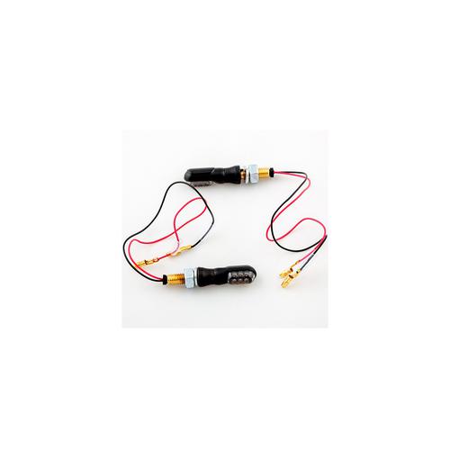CP MINI CLIGNOTANTS NOIR MAT À LED TRANSPARENT HOMOLOGAT CE