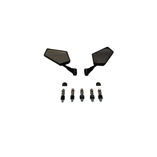 SPECCHIO UNIVERSALE NERO SQUARE - OMOLOGATO