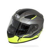 CASCO INTEGRALE DOPPIA VISIERA "GT1" TITANIO/GIALLO TG. XL